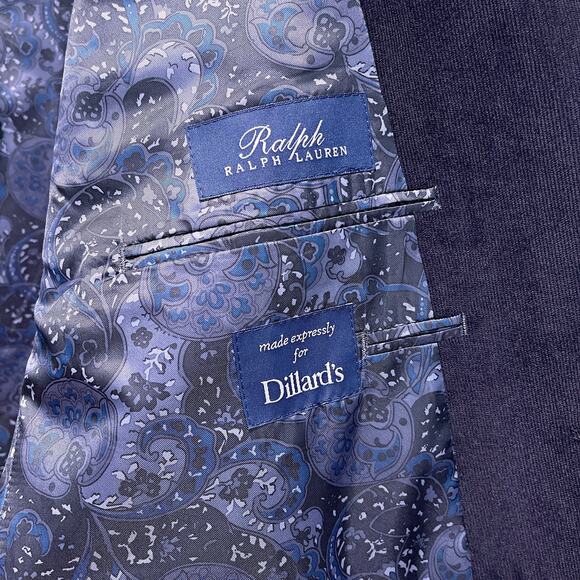 RRL Ralph Lauren Corduroy Sport Coat Black Two Button Stretch Mens 48R - Picture 7 of 8